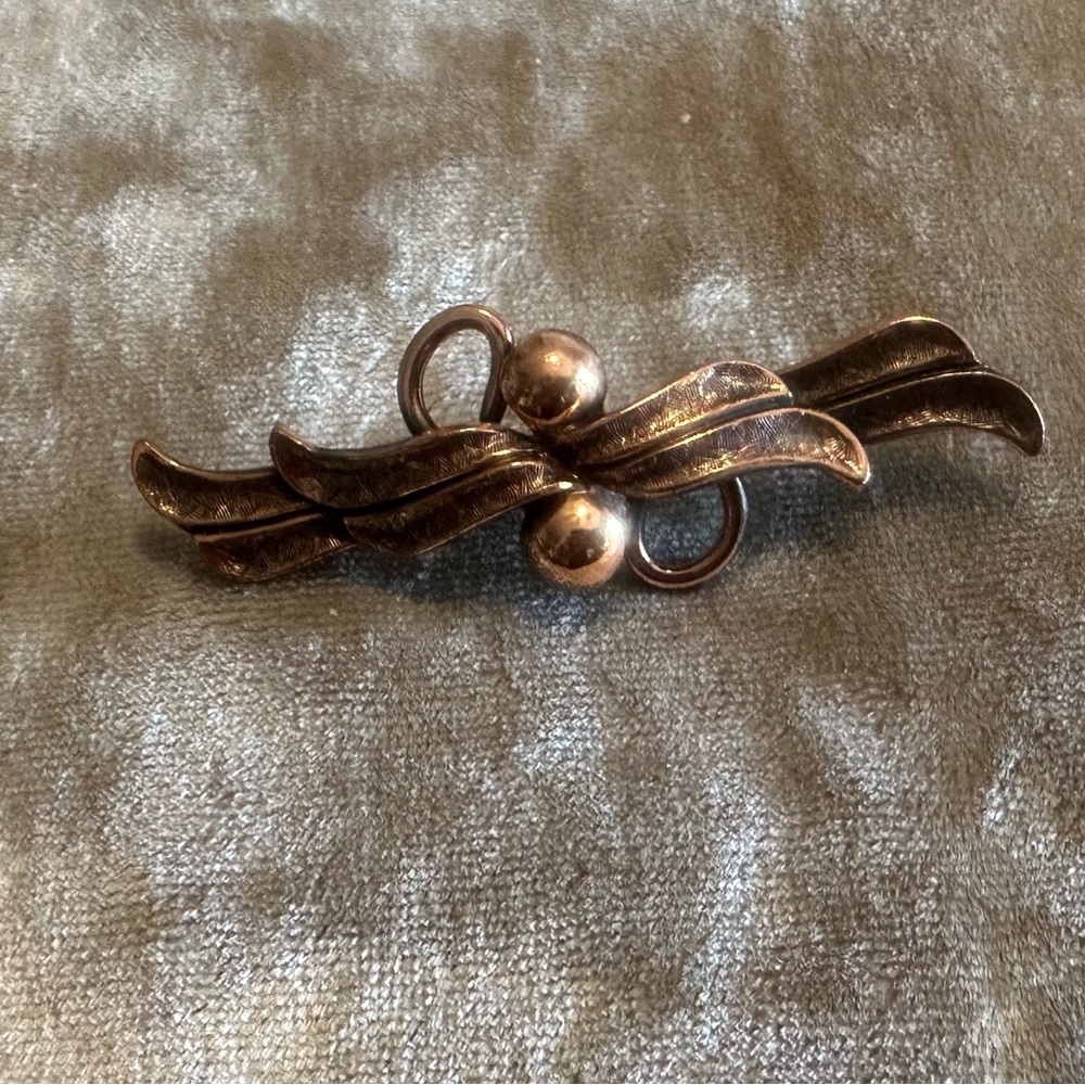 Vintage, Mid Century Copper by Bell Brooch